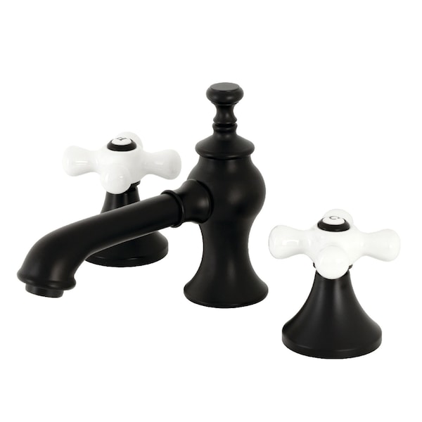 KC7060PX Vintage 8" Widespread Bathroom Faucet, Matte Black